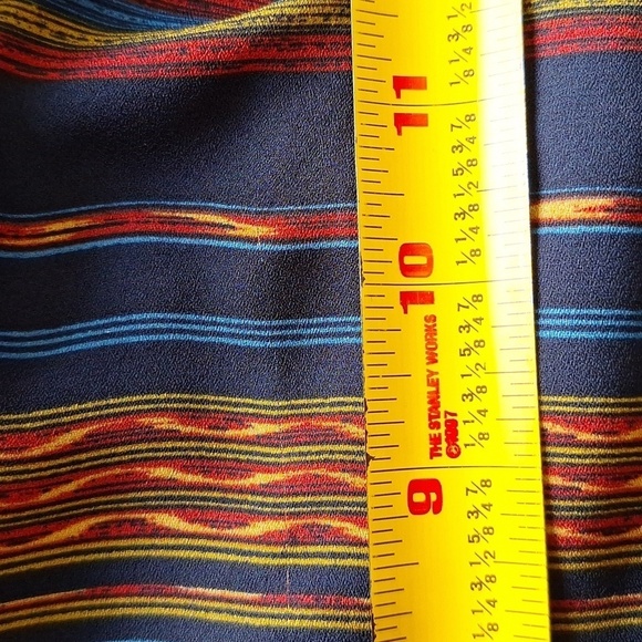 Bobeau Split Side Mock Neck Stripe Tunic Blouse - Picture 16 of 16